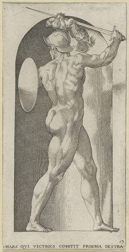 Mars by Jacob Binck, print, 1510-1569