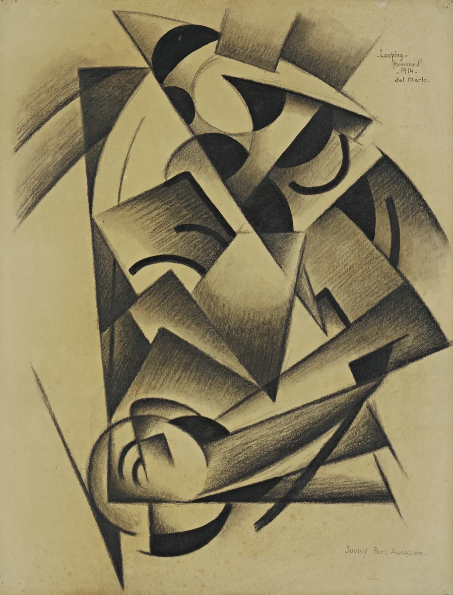 Looping by Aimé Félix Del Marle, drawing, 1914