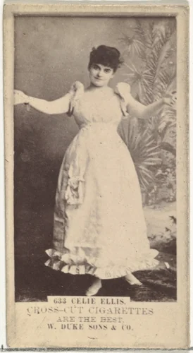 Card Number 633, Celia Ellis, from the Actors and Actresses series (N145-3) issued by Duke Sons & Co. to promote Cross Cut Cigarettes by W. Duke, Sons & Co., photograph, 1880-1889