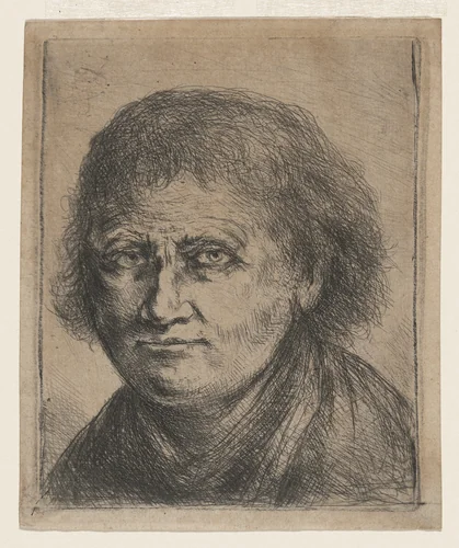 Portrait of a Man Turned to the Left by Jan Chalon, print, 1783-1793