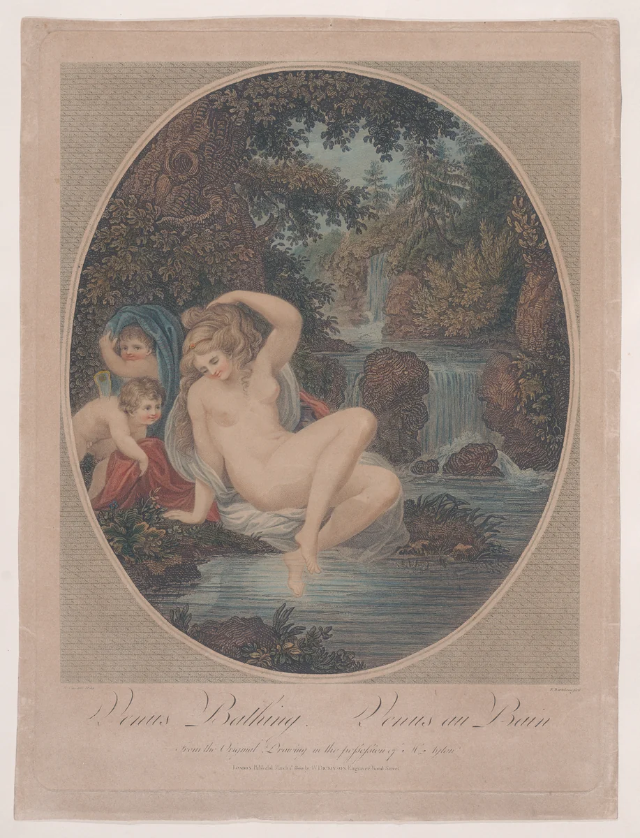 Venus Bathing by Francesco Bartolozzi, print, 1800