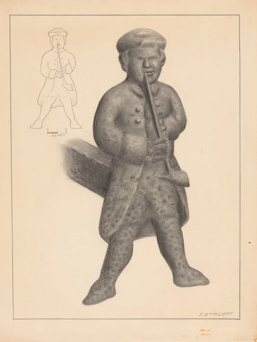 Andiron (one of pair) by Jack Staloff, index of american design, 1936