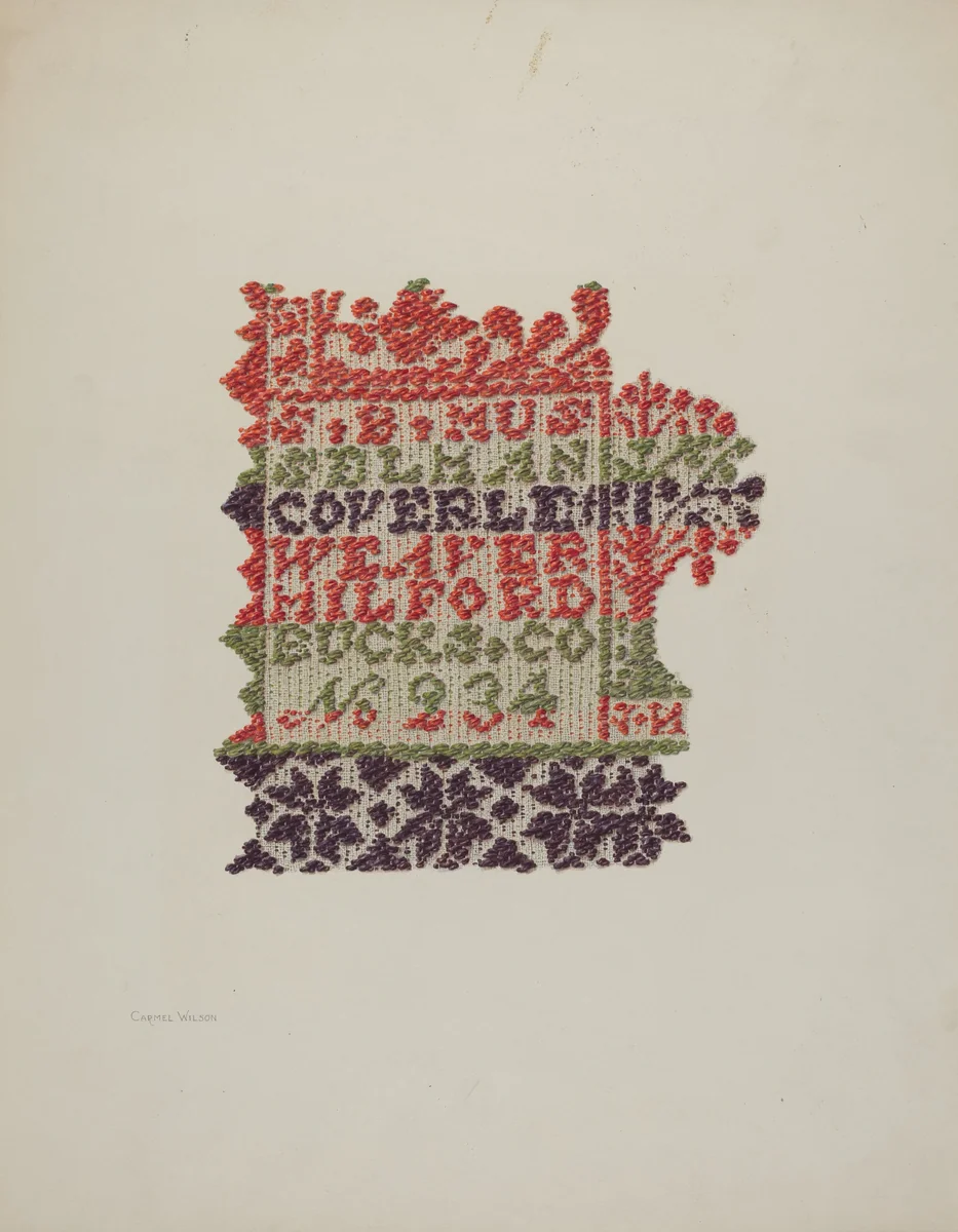 Coverlet by Carmel Wilson, index of american design, 1940