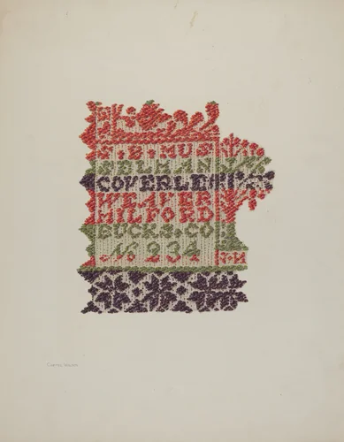 Coverlet by Carmel Wilson, index of american design, 1940