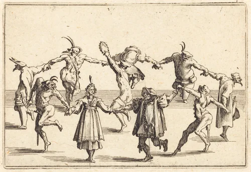 The Dance by Jacques Callot, print, 1622