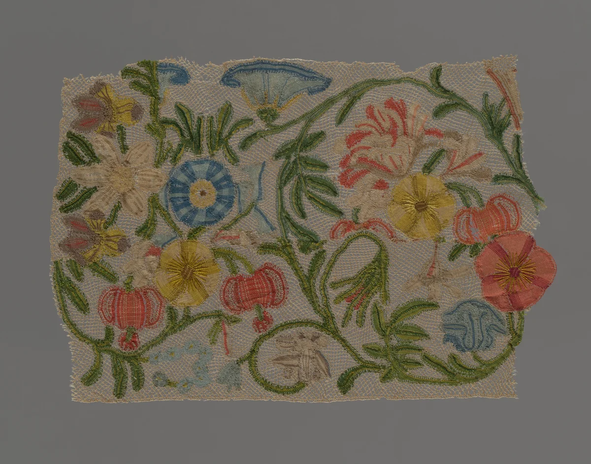 Fragment (Border) by M. Jesurum, textile, 1875-1900