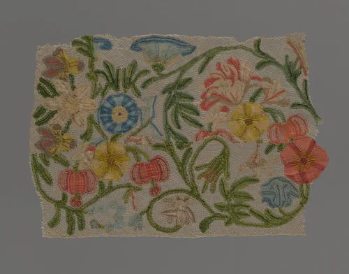Fragment (Border) by M. Jesurum, textile, 1875-1900