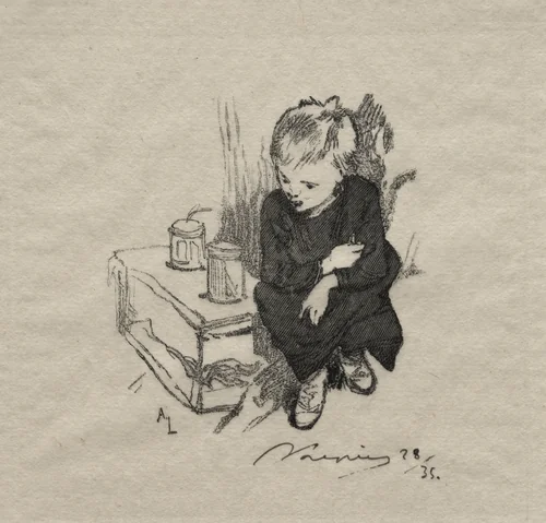 Le gamin a l'orset by Auguste Louis Lepère, print, 1889