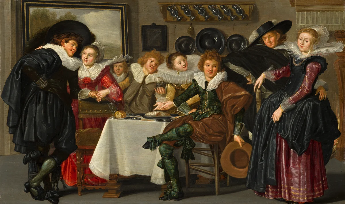 Merry Company by Dirck Hals, painting, 1633