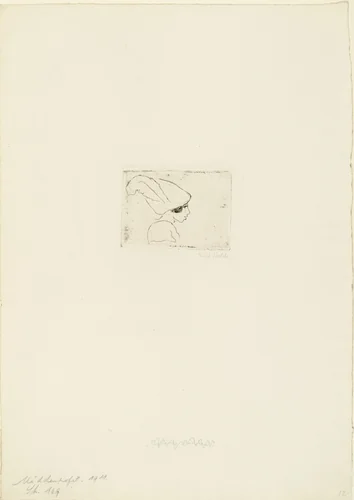 Profile of a Girl (Mädchenprofil) by Emil Nolde, print, 1911