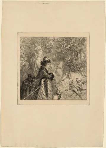 Au Jardin d'Acclimatation (In the Zoological Garden) by Félix Bracquemond, print, 1870-1879
