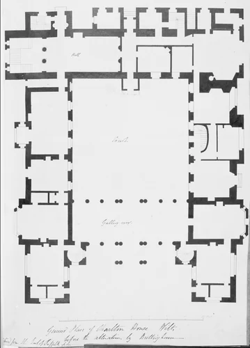 Ground Floor Plan, Charlton House, Wiltshire by Matthew Brettingham, drawing, 1750-1772