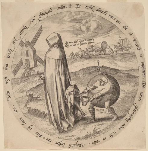 The Misanthrope Robbed by the World by Johan Wierix
Pieter Bruegel the Elder, print, 1563-1573