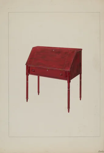 Desk by George Fairbanks, index of american design, 1937