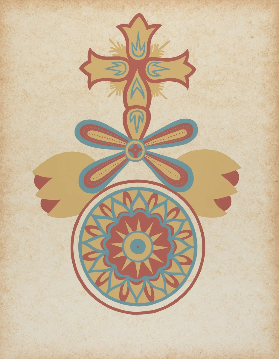 Santa Barbara Mission Doorway Design from the portfolio "Decorative Art of Spanish California" by American 20th Century, index of american design, 1935-1942