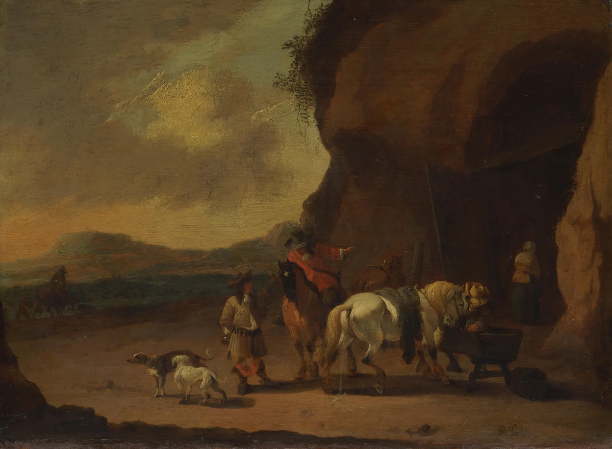 Horsemen Halted on a Mountain Pass by Pieter Bout, painting, 1670