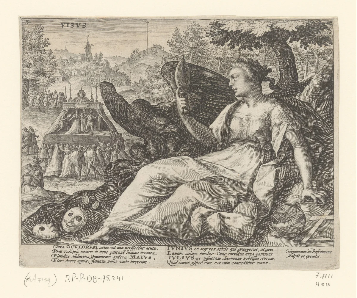 Gezicht by Unknown, print, 1589-1611