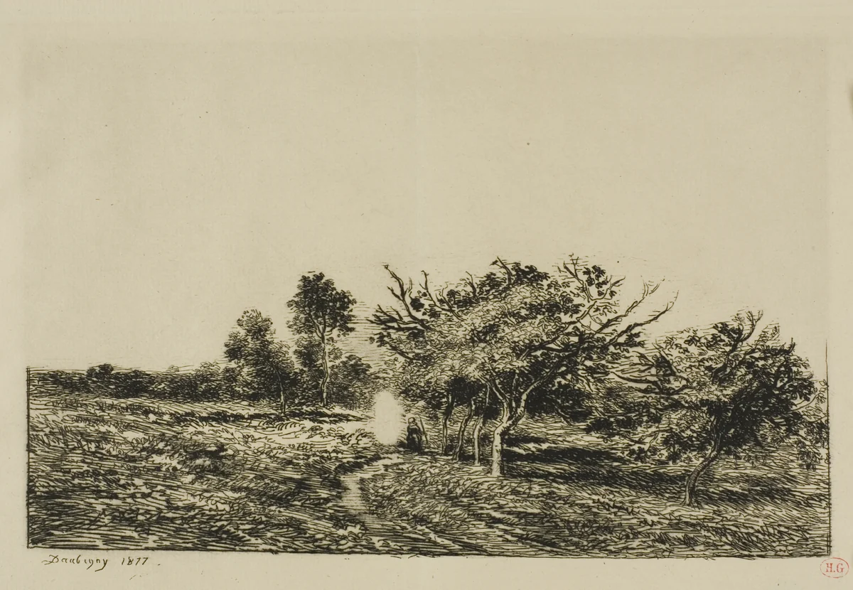 Apple Trees at Auvers by Charles-François Daubigny, print, 1877