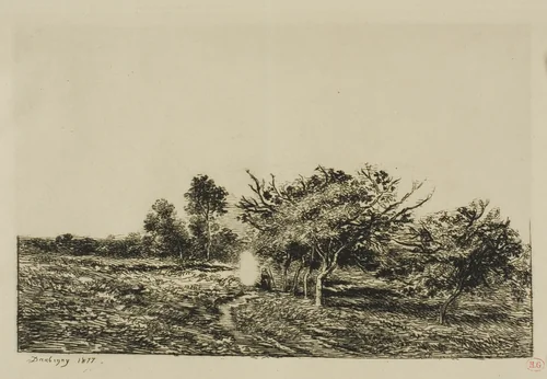 Apple Trees at Auvers by Charles-François Daubigny, print, 1877
