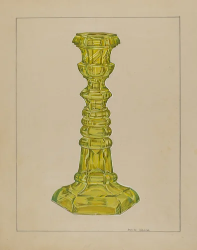 Candlestick by John Dana, index of american design, 1935-1942