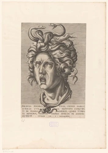 Medusakop by anonymous, print, 1500-1599