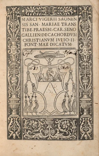 Decachordum Christianum by Marcus Vigerius; Gerolamo Soncino, volume, 1507
