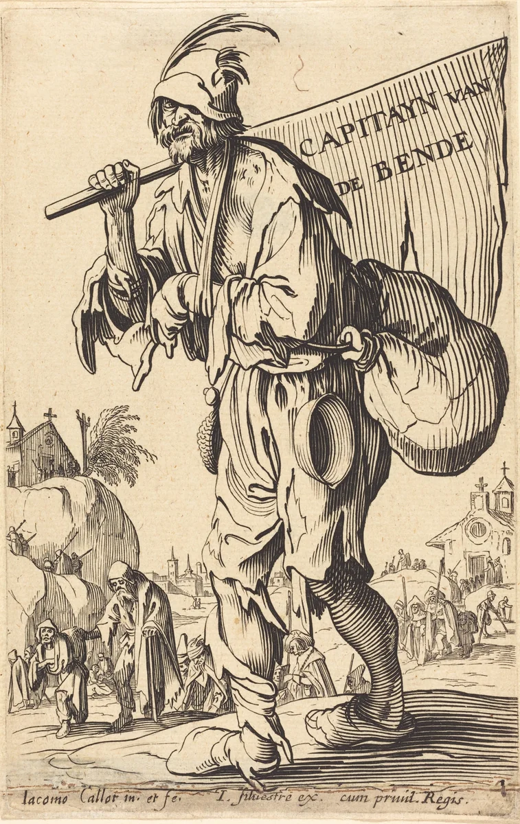 Captain of the Barons by Jacques Callot, print, 1622-1699