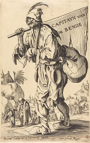 Captain of the Barons by Jacques Callot, print, 1622-1699