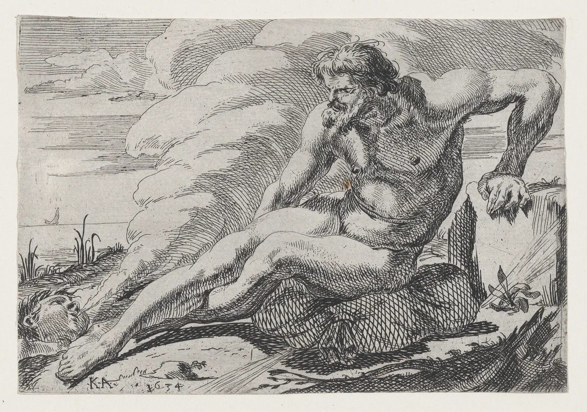 Winter by Charles Audran, print, 1634