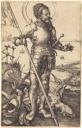 Saint George Standing by Albrecht Dürer, print, 1502-1503