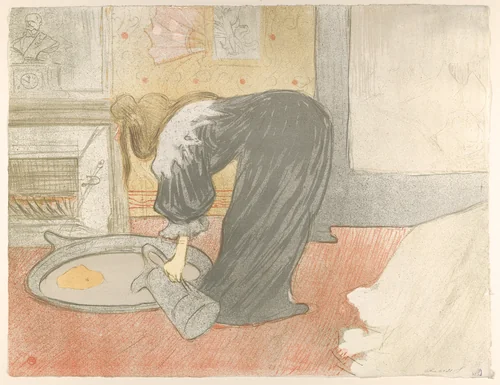 Filling a Tub, from "Elles" by Henri de Toulouse-Lautrec, print, 1896