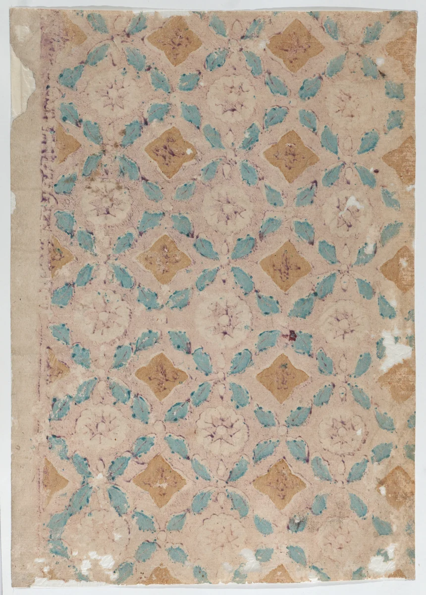 Two sheets with geometric patterns by anonymous, print, 1700-1800