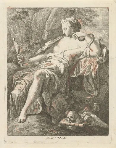 Prudentia by Hendrik van Limborch, print, 1691-1759