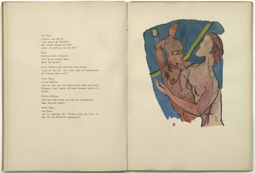 Plate (folio 6) from Mörder, Hoffnung der Frauen (Murderer, Hope of Women) by Oskar Kokoschka, illustrated book, 1916