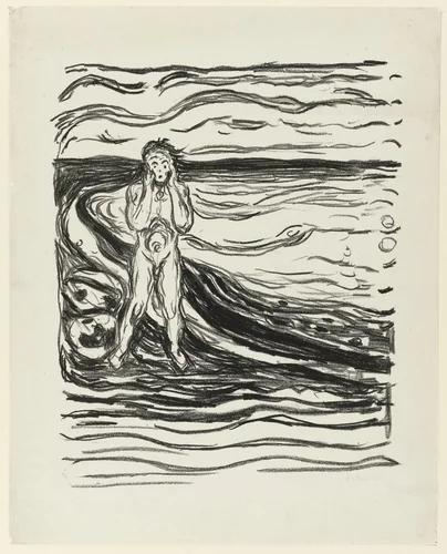 Alpha's Despair (Alfas fortvilelse) by Edvard Munch, print, 1908