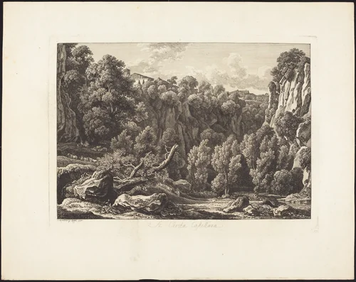 A Cività Castellana by Johann Christian Reinhart, portfolio, 1761-1847