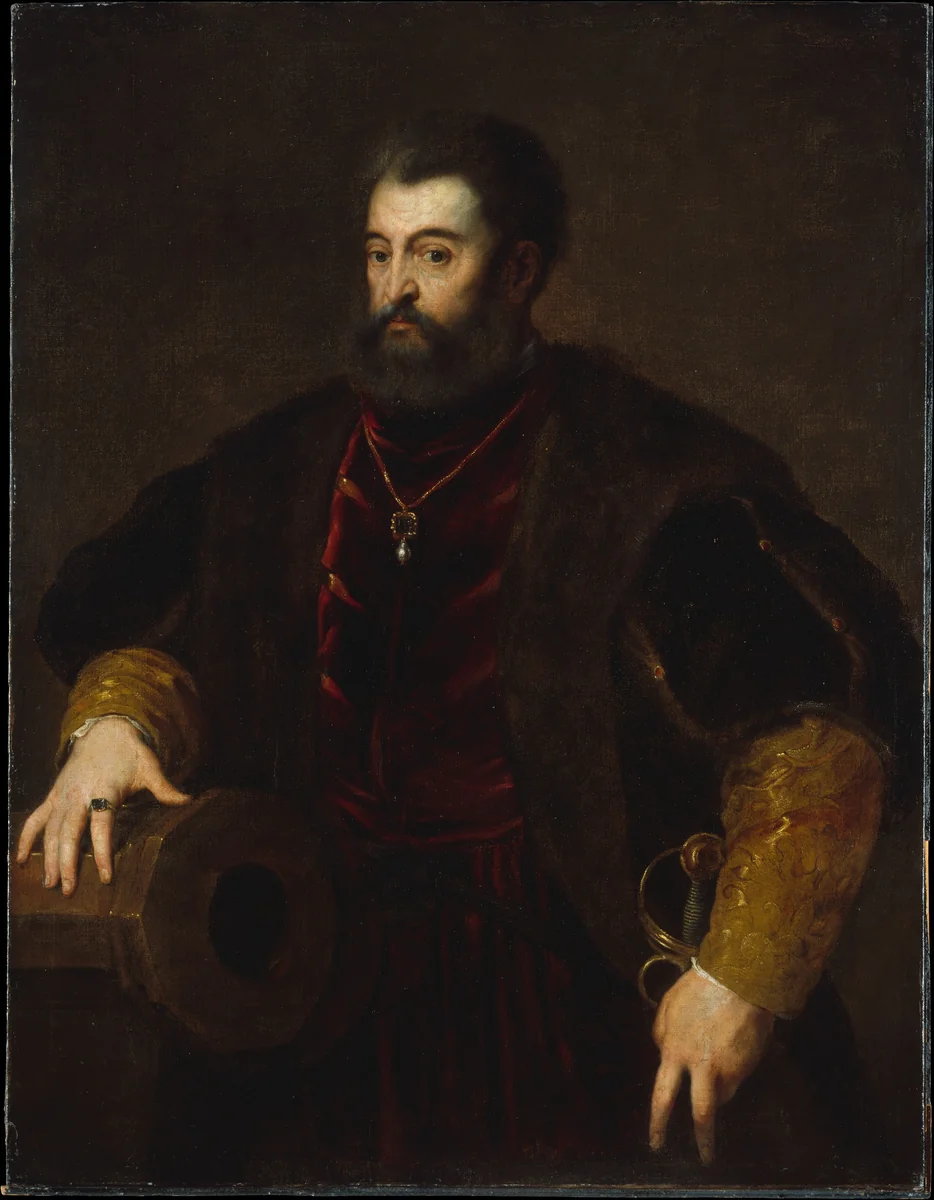 Alfonso d'Este (1486–1534), Duke of Ferrara by Titian, painting, 1570-1629