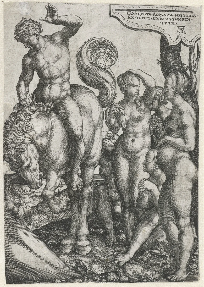 Marcus Curtius by Unknown, print, 1532
