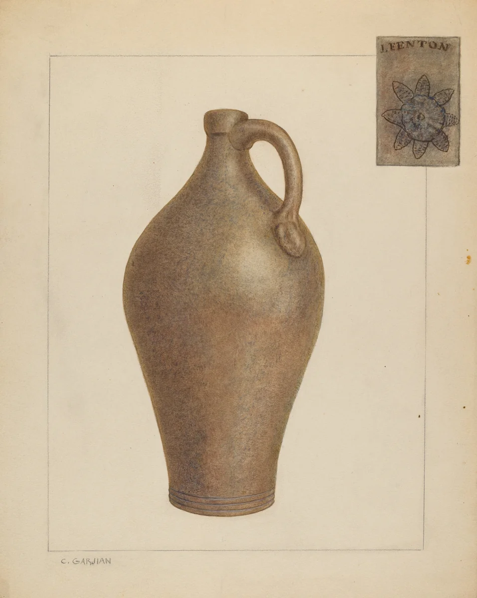 Jug by Charles Garjian, index of american design, 1937
