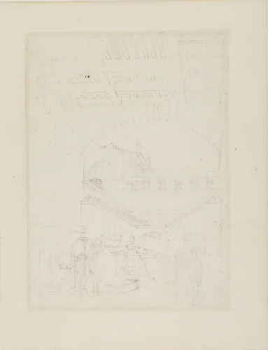 Study for Water Engine, Cold-Bath, Field's Prison, from Microcosm of London by Augustus Charles Pugin
Thomas Rowlandson, drawing, 1807-1808