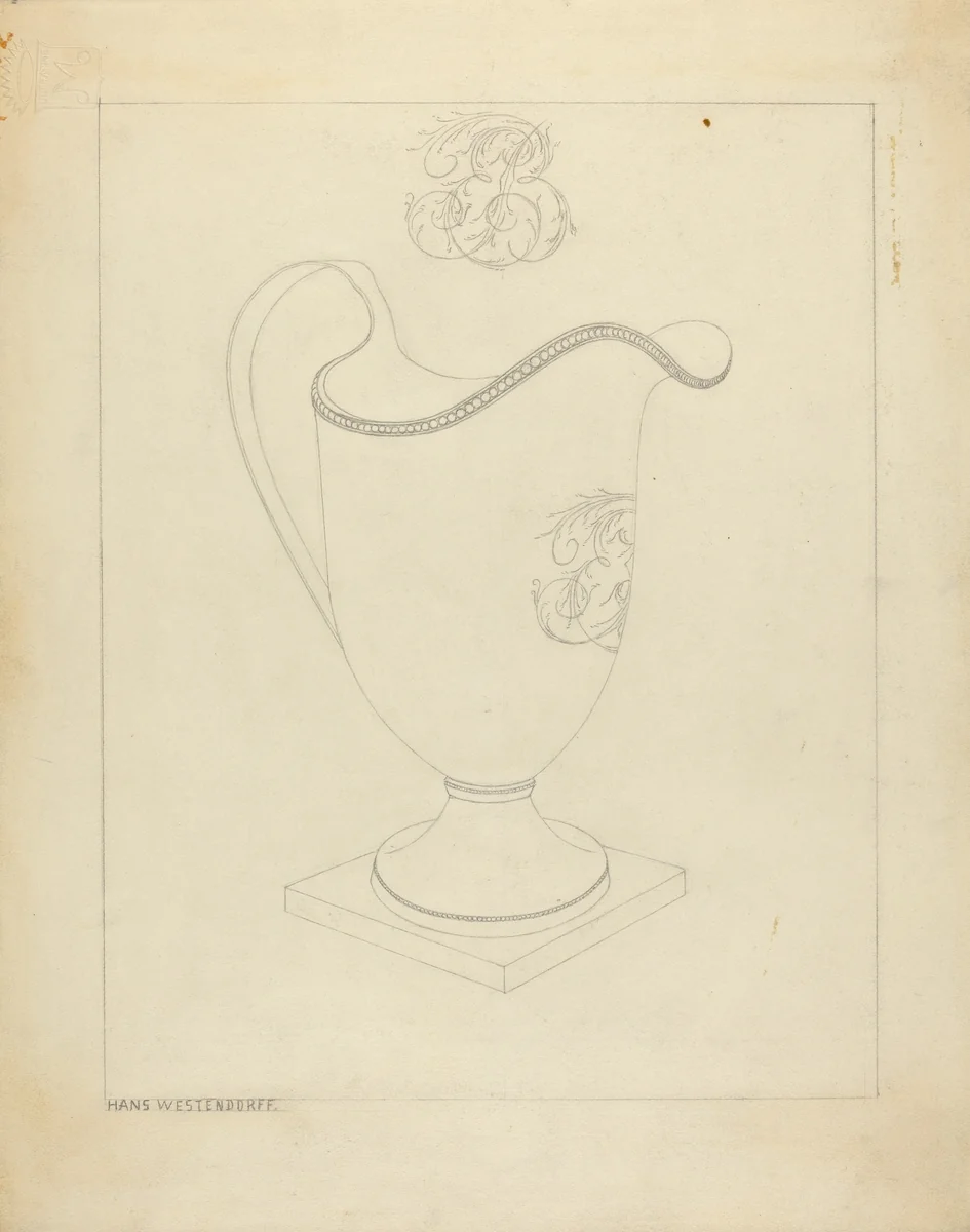 Silver Cream Pitcher by Hans Westendorff, index of american design, 1937