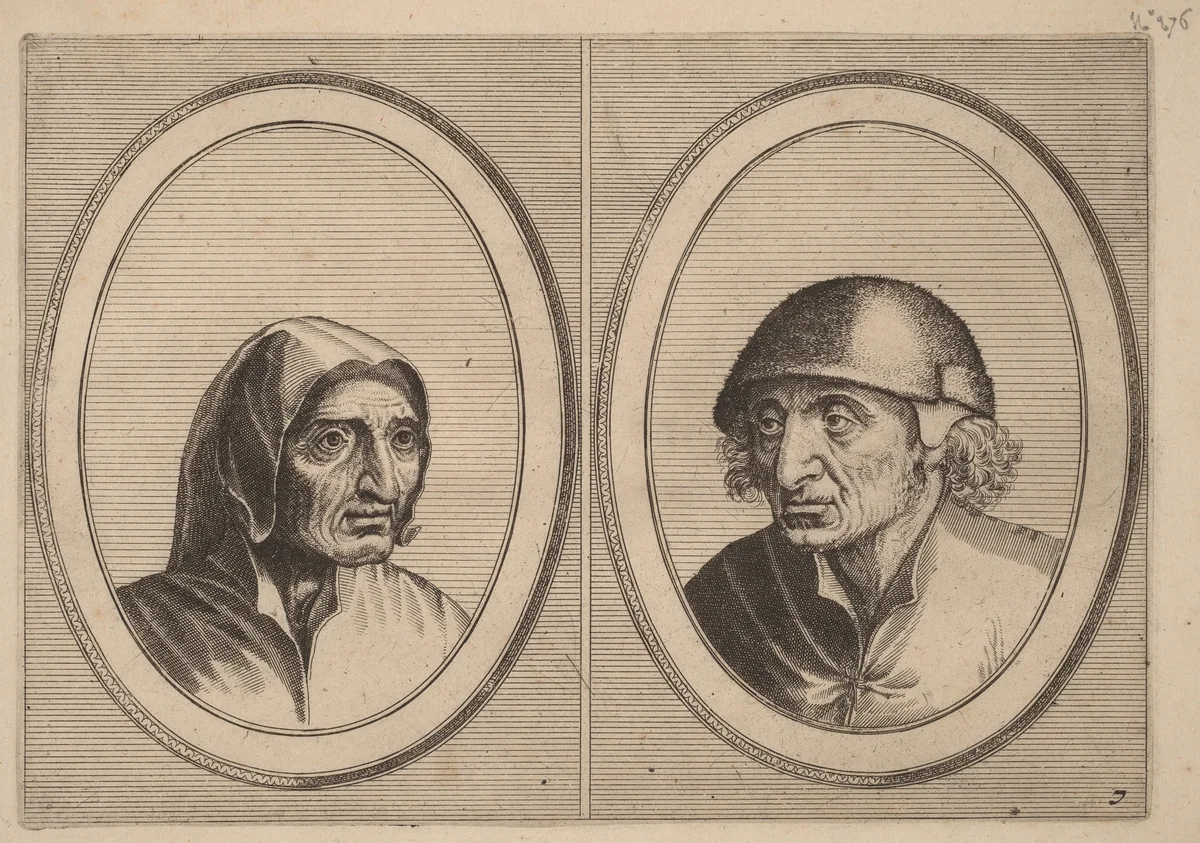"Rijckje Schimmel-penninghs" and "Lubbert Leever-worst" by Johannes van Doetechum
Lucas van Doetechum
Pieter Bruegel
Claes Jansz Visscher, print, 1564-1565
