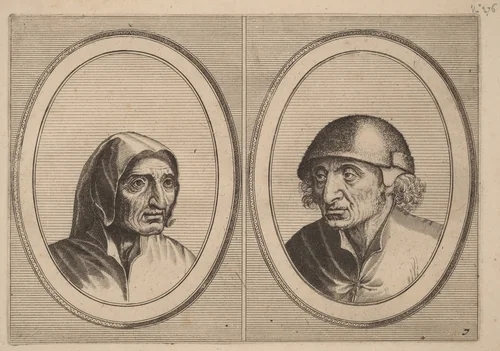 "Rijckje Schimmel-penninghs" and "Lubbert Leever-worst" by Johannes van Doetechum
Lucas van Doetechum
Pieter Bruegel
Claes Jansz Visscher, print, 1564-1565