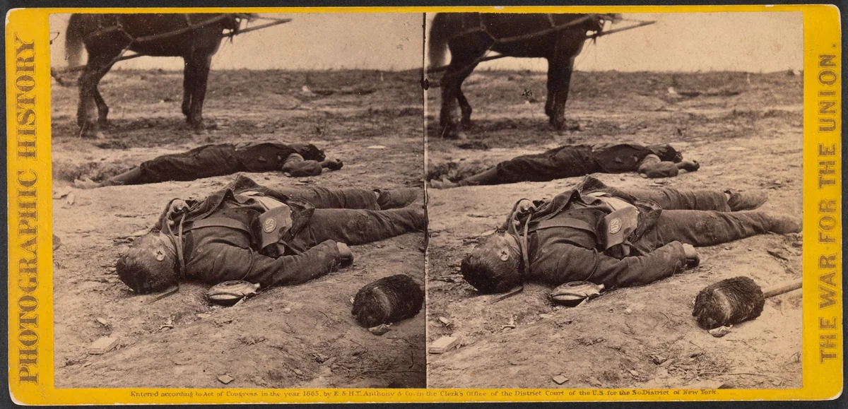 Rebel Artillery Soldiers, Killed in the Trenches of Fort Mahone, Called by the Soldiers "Fort Damnation," at the Storming of Petersburgh, Virginia by Thomas C. Roche, photograph, 1865