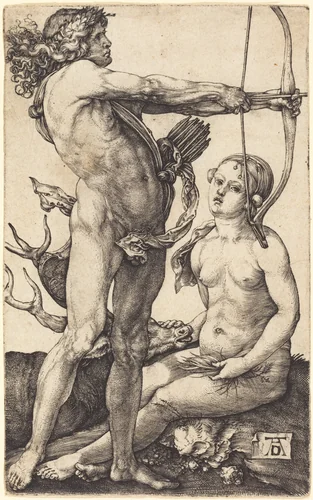 Apollo and Diana by Albrecht Dürer, print, 1504-1505