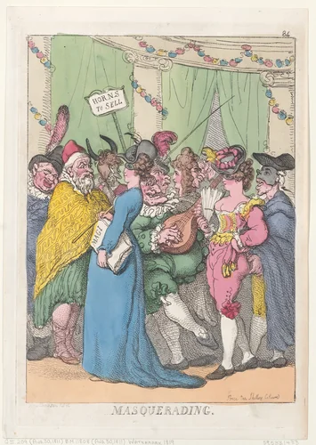 Masquerading by Thomas Rowlandson, print, 1811-1819