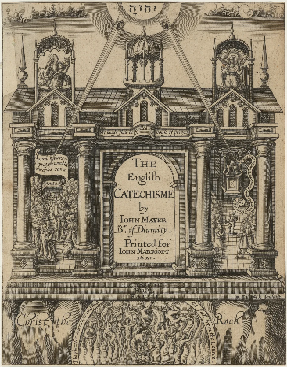 Title Page. English Catechisme by John Mayer by Renold Elstrack, print, 1621