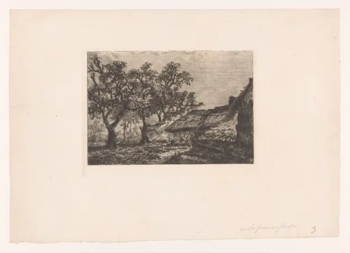 Boerenhofstede in Vlaanderen by Félix de Baerdemaecker, print, 1874