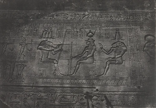 Grand Temple De Denderah, Sculptures de la Façade Postérieure by Maxime Du Camp, photograph, 1849