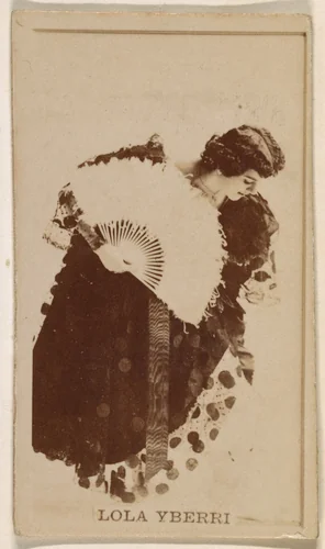 Lola Yberri, from the Actresses series (N245) issued by Kinney Brothers to promote Sweet Caporal Cigarettes by Kinney Brothers Tobacco Company, photograph, 1890